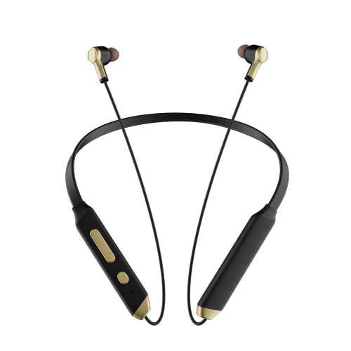 Ziox® Evolve Wireless Bluetooth 5.0 Headset Neckband, 18Hrs Play Time Fast Charging Flexible Headphones Earphones Magnetic Earpiece Type Micro Port Dual Connectivity IPX4 Voice Assistant & Calls Mic