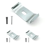 Amazing Drapery Hardware Vertical Blind Bracket Clips for 1-1/2 Inch Headrail with Mounting Screws and Plugs - 3 Pack