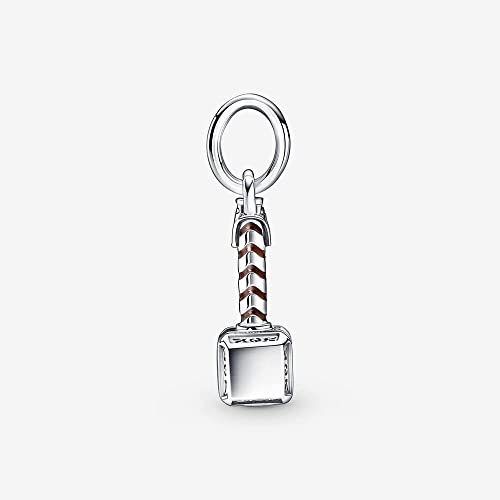 Femme Charms Thor's Hammer Argent Sterling 925 Pendentif avec Zircon Cubique pour Bracelet