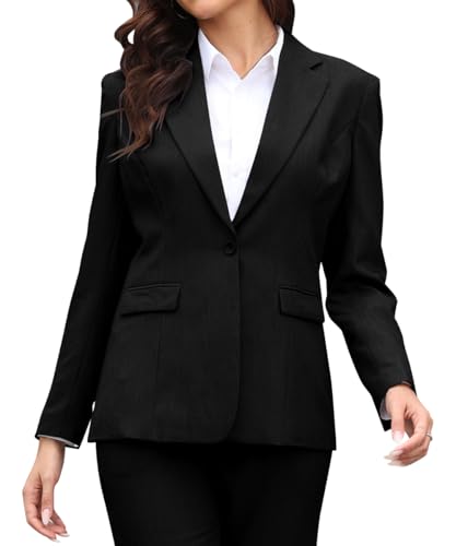 Women's 2 Piece Suit One Button Slim Fit Dressy Blazer Pants Suit Set Business Casual Outfits for Women