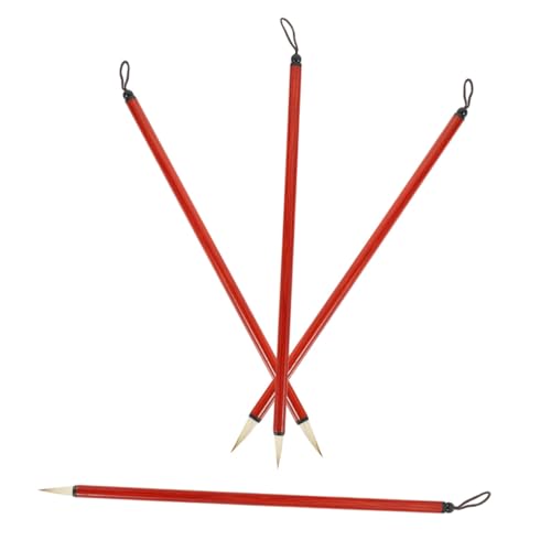 Homoyoyo Precision Chinese Calligraphy Brush Traditional Writing Brush Set 4pcs Ink for Paper and Silk