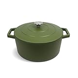 CONTENU : Cocotte ronde en fonte d'acier Ø 25cm (4,2L) avec couvercle avec poignée en acier inoxydable. Haute qualité. Anti-adhésif. Anti-rayure. Forme ronde: idéale pour vos plats nécessitant des mélanges fréquents – des mijotés aux risottos.