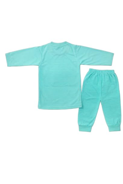 Image of Baby Boy & Baby Girl's Fabulous Collection of Printed Full Sleeves Soft Hosiery Cotton Multicolor Vests T-Shirts with Pyjama Pants Dress for Kids