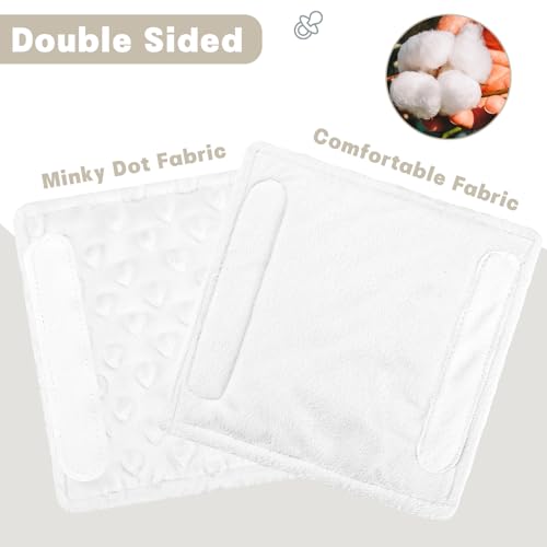 Image of GFU Car Seat Strap Pads for Baby, Soft Shoulder Pads for Comfort, Reversible Seatbelt Covers for Kids, Perfect for Baby Car Seat, Stroller, Swing, High Chair, Size: 6.5 x 6.5 inch, White