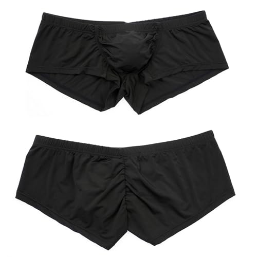 Men's Boxer Briefs Underwear Ice Silk Seamless Low Rise Breathable Male Underpants4