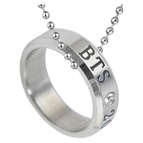 Mshion Rings for Womens Mens, Sports Fan Rings with Stainless Steel Chain for Necklace（Pack of 1） Cover