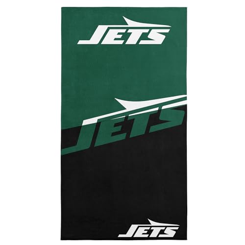 Image of Northwest NFL New York Jets Microfiber Beach Towel, 30 x 60 Inches - Quick Dry, Sand Resistant, Lightweight, Highly Absorbent, Incisor Design
