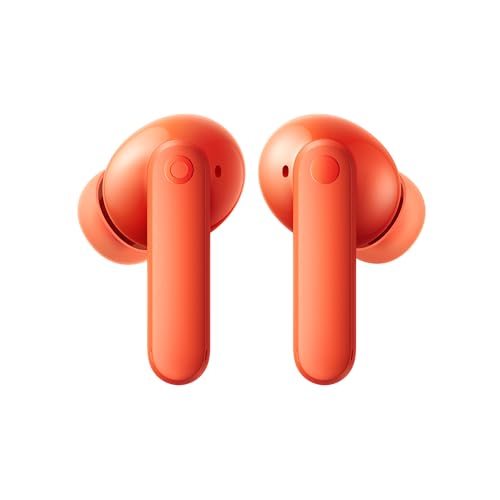 CMF Buds 2 Wireless Earbuds with 48 dB Hybrid ANC, 55-Hour Battery Life, 11mm PMI Driver, 6 HD mics and Spatial Audio, IP55 Dust & Water Resistance - Orange