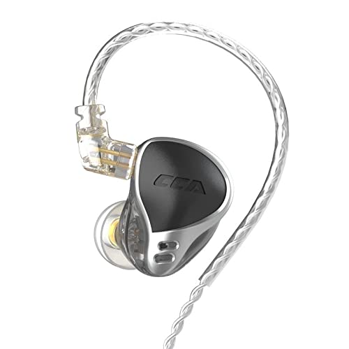 Airloop CCA CA24 In-Ear-Monitore 24BA Top-Level-Konfiguration HiFi-Stereo-Kopfhörer Leichte, geräuschisolierende IEM-Ohrhörer mit Kabel-Silber mit Mikrofon-Schwarz mit Mikrofon