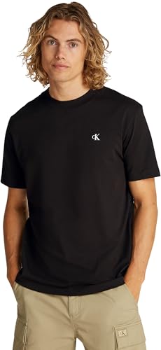 Calvin Klein Herren T-Shirt Kurzarm Painted Tee mit Rundhalsausschnitt, Schwarz (Ck Black), XXS – Ansicht 1