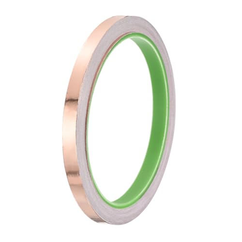 Image of PATIKIL Copper Foil Tape 0.39 Inch x 33 Feet 0.05mm Thick Double Sided Conductive Adhesive EMI Shielding for Electronics, Circuits, Grounding