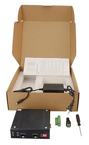 Extended Temperature Range 10G SFP+ to SFP+ Fiber to Fiber Media Converter - DIN Rail - 10G OEO 3R Transparent Repeater - 2 x Open SFP+ Slots - Supports 10GB SFP+ or 1GB SFP's - Without Transceivers - Thumbnail 7