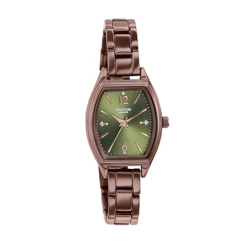 Image of Sonata Poze 8 Quartz Analog with Green Dial IP Brown Stainless Steel Strap Watch for Women - SP80166QM01W