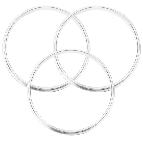 Holibanna Juego de 3 Anillos de Sellado de Aluminio para Máquina Selladora Automática de Té Leche Recambio Metálico para Lavadora de Máquinas de Sellado Accesorios para Envasado
