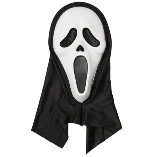BUKYCAT Máscara Ghostface, MáScaras De Fantasmas, Máscaras para Adultos, Máscara de Grito para Halloween, para Disfraces de Carnaval, Halloween