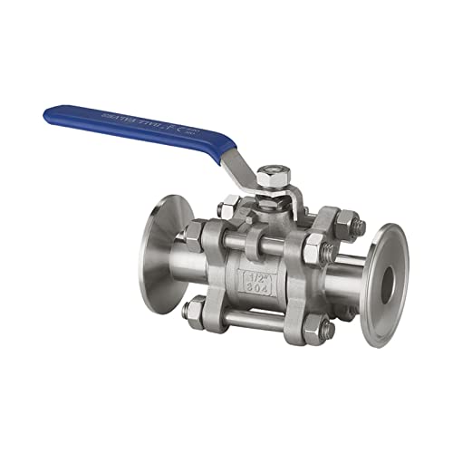 Robinet à bille sanitaire en acier inoxydable SS304 avec collier de serrage 0.5" - 4