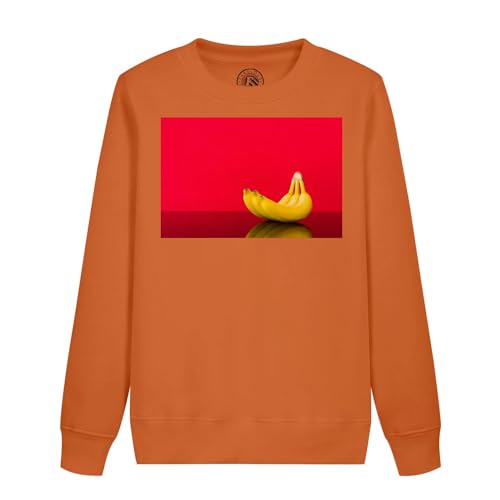 Sweatshirt enfant trois bananes solidaires rouge vêtement coton automne