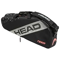 HEAD Unisex-Adult Team Racquet Bag S Tennistasche, Schwarz/Ceramic, S