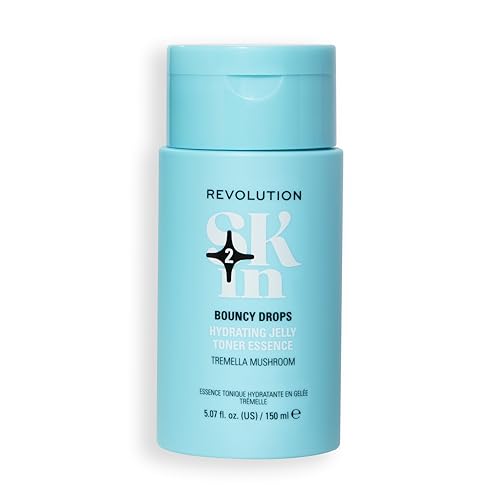 Revolution SKin, Bouncy Drops Hydrating Toner Essence, Esencia Tónica Hidratante con Vitamina B5, Rellena y Suaviza la Piel, Vegano y Libre de Crueldad, 150ml
