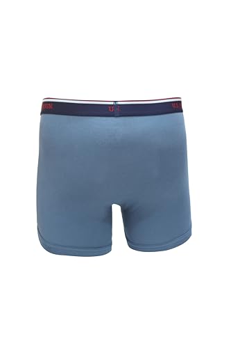 Image of U.S. Polo ASSN. Men's I667 Ribbed Cotton Mid Rise Underwear Trunks - Pack of 1