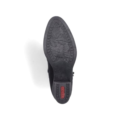 Rieker Damen Klassische Stiefeletten 73158, Frauen Stiefeletten,reißverschluss,stiefel,bootee,booties,halbstiefel,schwarz (00),38 EU / 5 UK – Ansicht 5