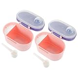 TOYANDONA 2Stücke Reise Milchpulver Box Portabler Babymilchpulver Spender mit Luftdicht Feuchtigkeitsbeständig für Unterwegs für Verschiedene