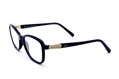 Óculos de Grau Grazi Massafera GZ3021B E099 Azul Com Cristais Da SWAROVSKI Lente Tam 52