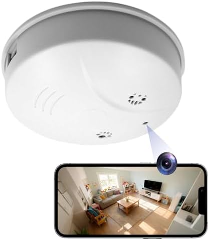 Smoke Detector Spy Camera 1080P HD, WiFi Wireless Hidden Camera with Motion Detection & Night Vision, Indoor Nanny Cam for Home Security, Baby/Pet Monitor, Surveillance