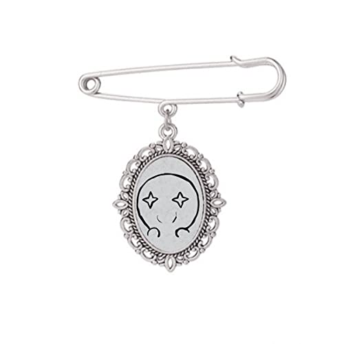 Broche yeux brillant dessin animé pour robe chemise châle clips de taille M ajustables