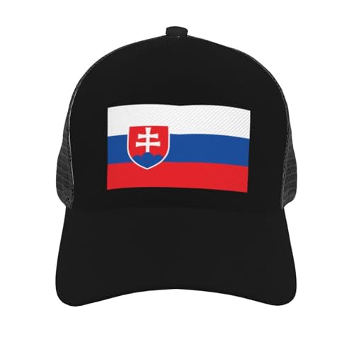 Flag of Slovakia Mesh Baseball Cap - Classic Adjustable Peak Cap, Trucker Hat for Men & Women2