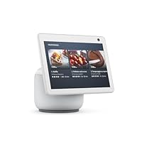 Echo Show 10 (Ultimo modello) | Schermo intelligente in HD con movimento e Alexa, Bianco ghiaccio