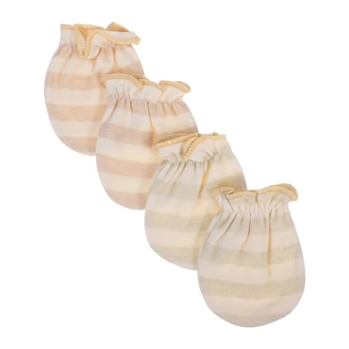 Totority Infant Mittens for Newborns 2 Pairs No-scratch Mittens Comfortable Baby Gloves for Girls Soft Cotton for Delicate Skin