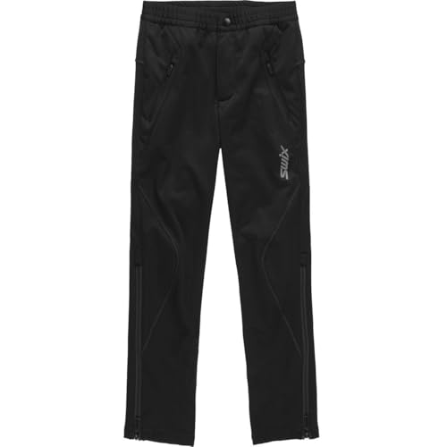 Swix Boys' Juniors Lillehammer Insulated Windproof Water-Resistant Breathable Stretchy Active Pants, Black, 116/6Yrs,6-8 Years