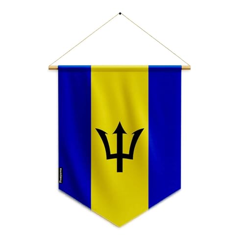 Pixelforma Banderín Barbados - Bandera de poliéster (30 x 45 cm)