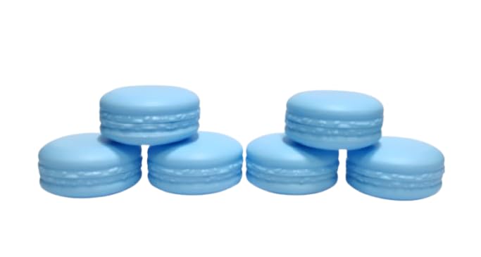 shree maha 10ml Fancy empty cream containers, macron shaped jars, Macaron Cookie Shape Plastic Refillable Empty Lip (12 pcs) [BLUE]-picture-41