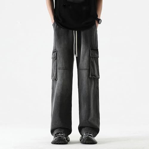 Pantalones Joggers Cargo Denim Multi-Bolsillos para Hombre miniatura 2