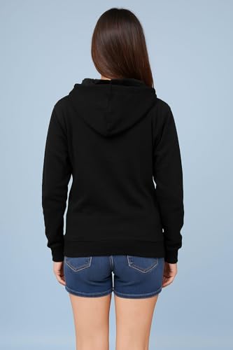 Image of Matelco Women Printed Sweatshirt with Hooded (Dark Pink S)