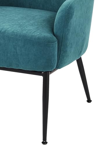 Sillón moderno terciopelo verde azuloso miniatura 4