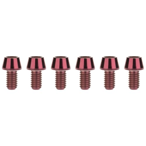Image of Titanium Ti DIN912 M4 8 10 12 15 20mm Tapered Head Hex Bolts Bicycle Screws Pack of 6 (Burgundy, M4x8mm)
