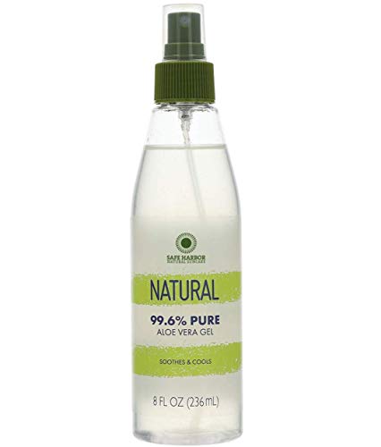 Sunburn Relief Spray, Natural Gel Aloe, Organic Aloe Vera Plant Juice, for Kids and Adults, Skin Cooling, Burns Mist Spray, Soothing Beauty Skin Care Products, for Face (Facial), (8 Fl Oz)