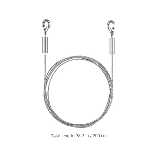 Image of Housoutil 1set Hanging Wire Kit for Artwork and Mirrors Heavy-Duty Picture Hanging Hardware with End Hooks for Home and Gallery Displays