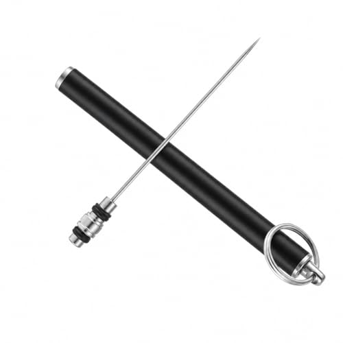 NIKILOONG Cigar Pucnher Draw Enhancer Stainless Steel Nubber Cigar Tool Accessories (Black)