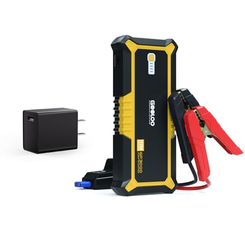 GOOLOO GP3000 Jump Starter & GOOLOO 15W One Port USB-A Wall Charger - Detailed View