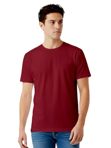 Image of 100% PIMA Cotton T Shirt for Man | Premium Men T-Shirts Regular Fit | Half Sleeve Round Neck Cotton Tshirt for Man | Mens Tees Made for Indian Climate | Available in 10 Colours