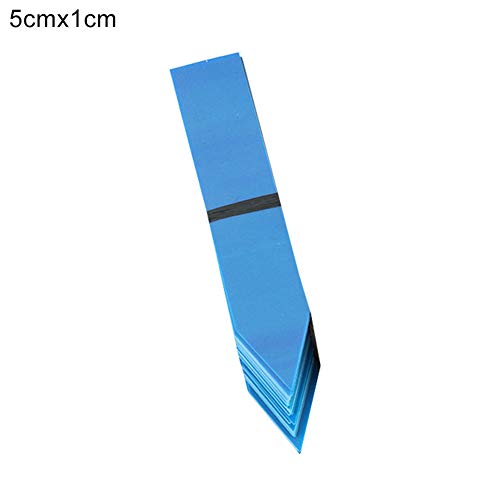 quanju cheer 100Pcs Pot Stake Tags Nursery Stick Marker Seed Tray Plastic Plant Labels Garden Repair Tools- Blue 5x1cm