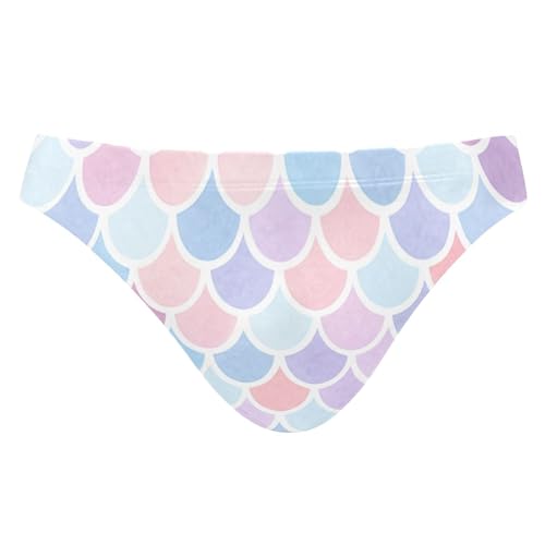 Pink Mermaid Scales Swim Briefs for Men Bikini Swimwear Boys Short XXL B0405121