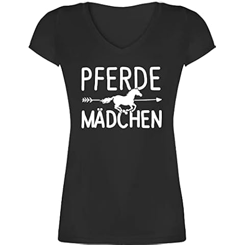 T-Shirt Damen V Ausschnitt - Pferde Cover