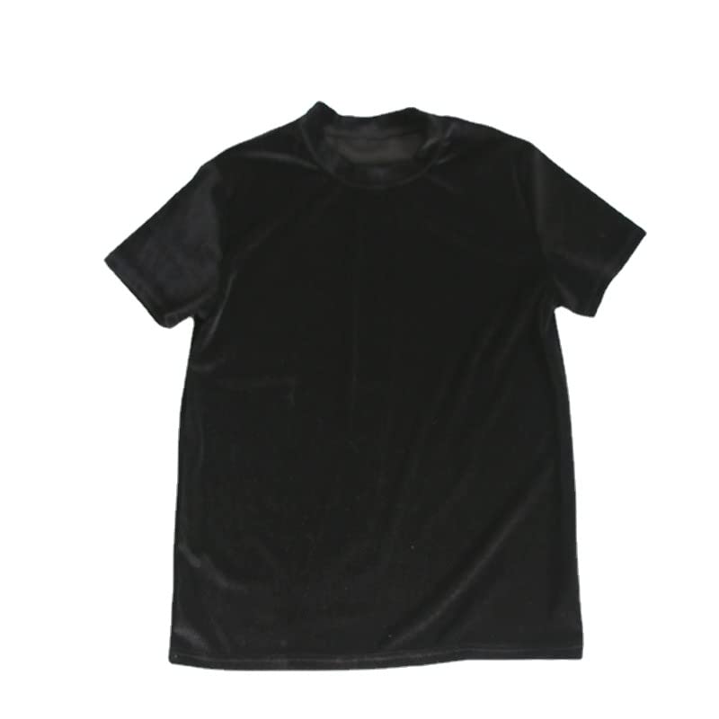 T-shirt velours homme noir style hip-hop streetwear taille M