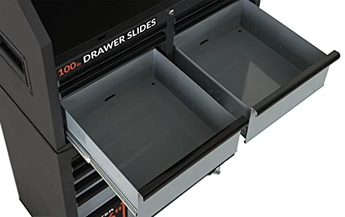 SHOPMAX 93606C2-06A4 36″ 12-Drawer Tool Chest and Rolling Cabinet Combo, Black