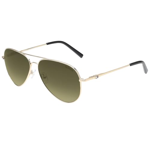 Image of Tommy Hilfiger Men's 100% (UV 400) Faded Lens UV Protected Full Frame Aviator Sunglasses